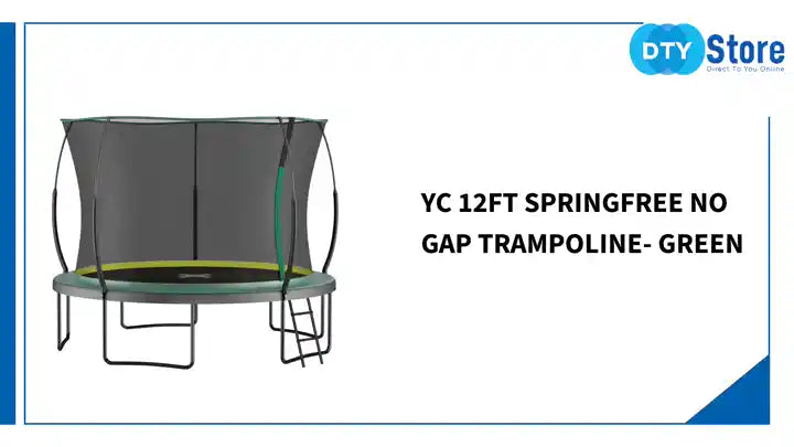 YC 12FT Springfree no Gap Trampoline- Green by@Outfy