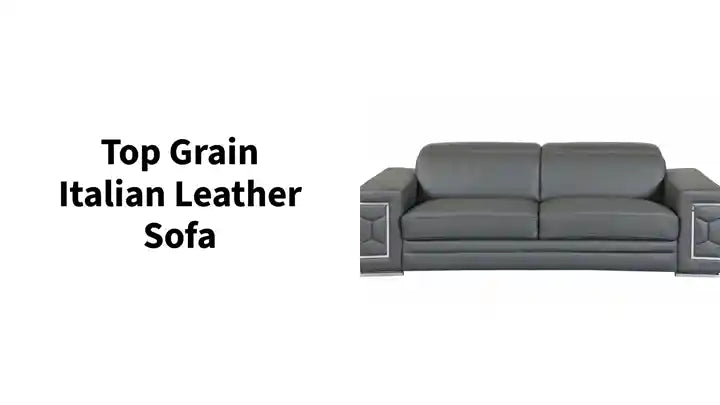 Top Grain Italian Leather Sofa by@Outfy