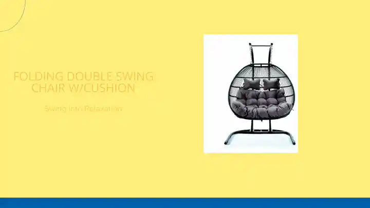 FOLDING DOUBLE SWING CHAIR w/CUSHION by@Outfy