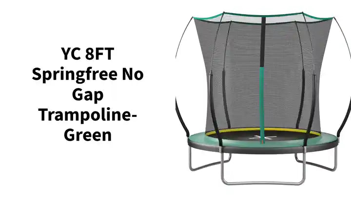YC 8FT Springfree no Gap Trampoline- Green by@Outfy