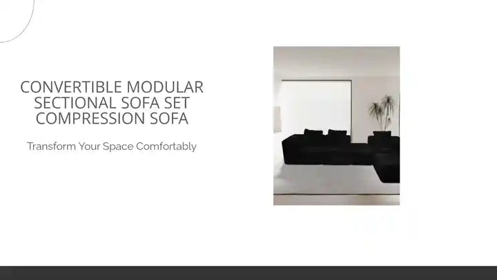 Convertible Modular Sectional Sofa Set Compression Sofa by@Outfy