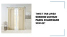 Twist Tab Lined Window Curtain Panel Champagne 50x108&#039; by@Outfy