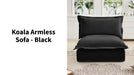 Koala Armless Sofa - Black by@Outfy