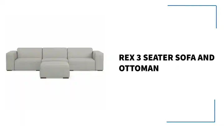 Rex 3 Seater Sofa and Ottoman by@Outfy