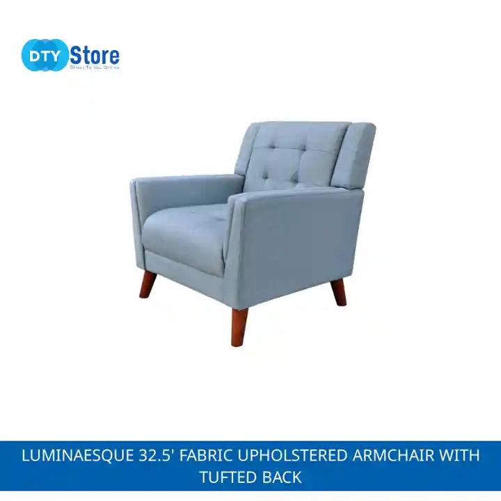Luminaesque 32.5&#039; Fabric Upholstered Armchair with Tufted Back by@Outfy
