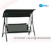 Outsunny 3-Seat Outdoor Patio Swing Chair with Removable Cushion, Steel Frame Stand and Adjustable Tilt Canopy for Patio, Garden, Poolside, Balcony, Backyard, Black 1 by@Outfy