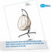 Sora Outdoor Patio Wicker Hanging Chair with Stand in Beige and Brown, PE Rattan and Iron, 45x43x78.75 inches by@Outfy