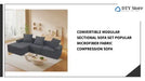 Convertible Modular Sectional Sofa Set Popular Microfiber Fabric Compression Sofa by@Outfy