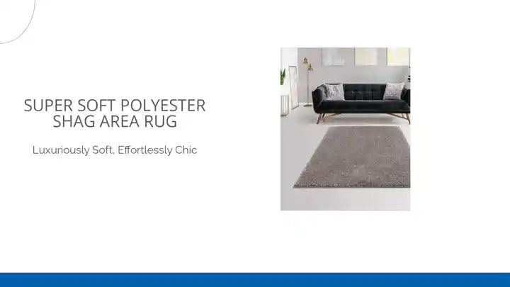 Super Soft Polyester Shag Area Rug by@Outfy