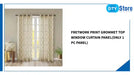 Fretwork Print Grommet Top Window Curtain Panel(Only 1 Pc Panel) by@Outfy