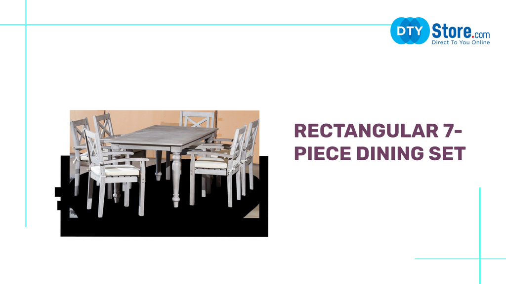 Rectangular 7-Piece Dining Set by@Outfy