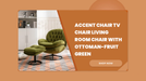 Accent chair TV Chair Living room Chair with Ottoman-FRUIT GREEN by@Outfy