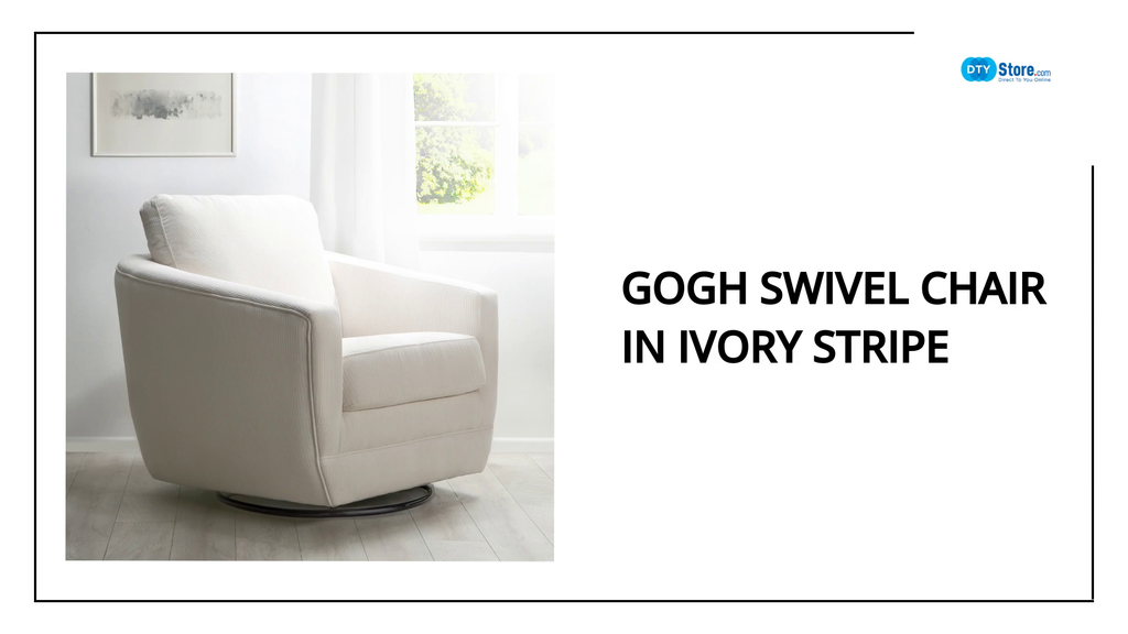 Gogh Swivel Chair in Ivory Stripe by@Outfy