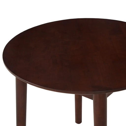 walnut Round Table, all solid wood, can sit 2-4 people diameter 31.5 inches Default -DTYStore