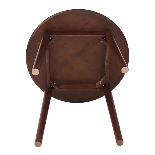 walnut Round Table, all solid wood, can sit 2-4 people diameter 31.5 inches Default -DTYStore