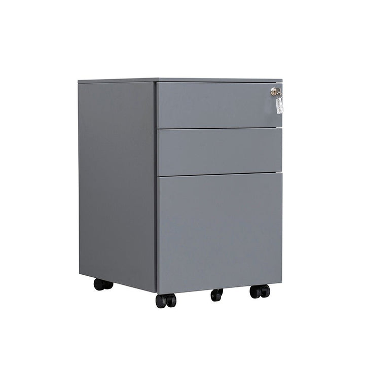 3 Drawer Mobile File Cabinet with Lock Steel File Cabinet for Legal/Letter/A4/F4 Size, Fully Assembled Include Wheels, Home/ Office DesignDTYStore