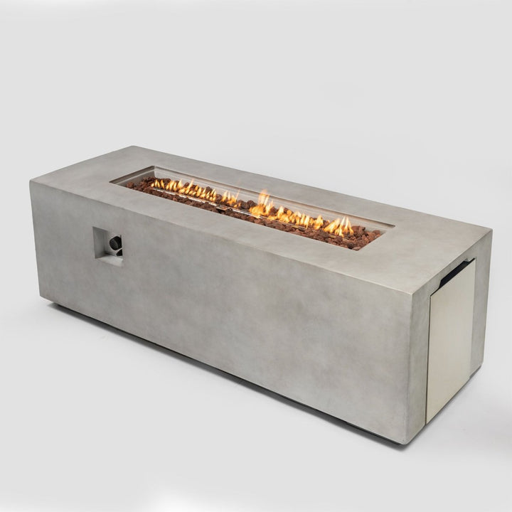 70inch Concrete Large Fire Pit TableDTYStore