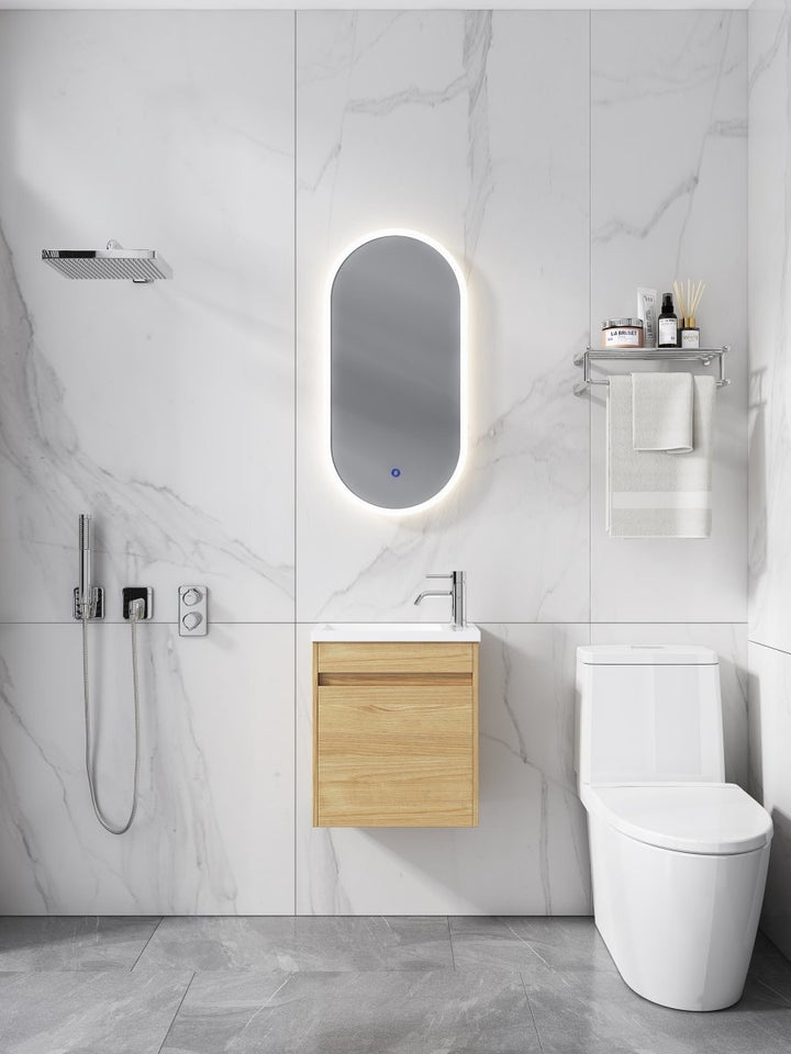Bathroom Vanity With Single Sink,16 Inch For Small Bathroom,DTYStore