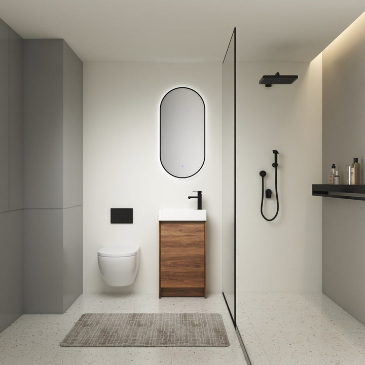 Bathroom Vanity With Single Sink,18 Inch For Small Bathroom,DTYStore