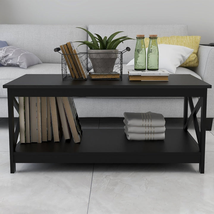 Coffee Table Oxford End Table-Black ColorDTYStore