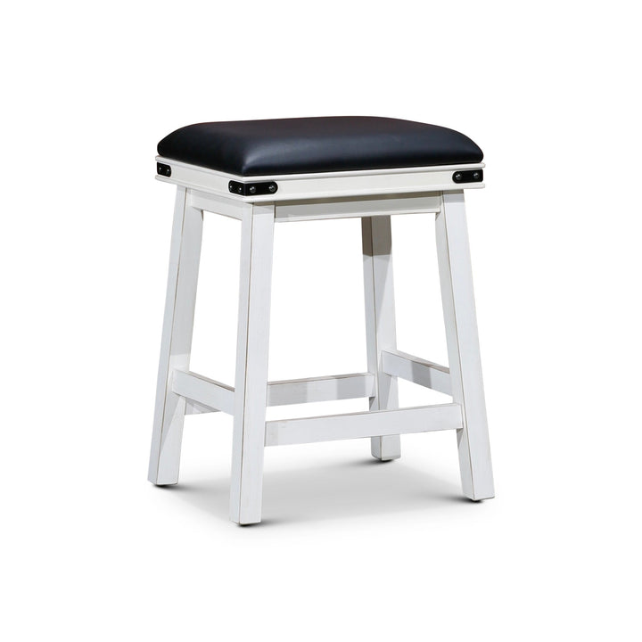 Cortez Bonded Leather Stool, 24" Counter Height or 30" Bar Height - DTYStore