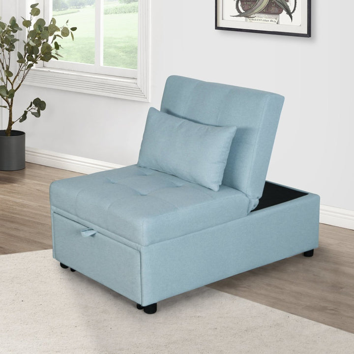 Folding Ottoman Sofa Bed（Green）DTYStore