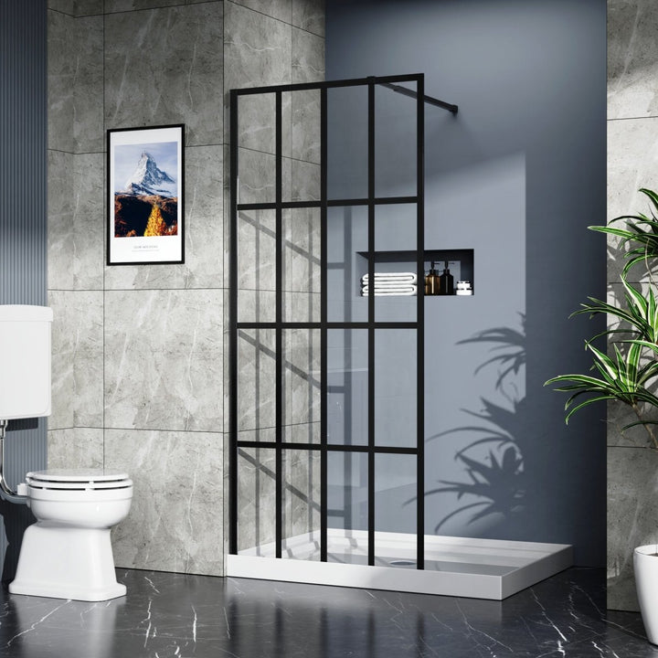 Goodyo 34" X 72" Shower Door Walk-in Black FinishDTYStore