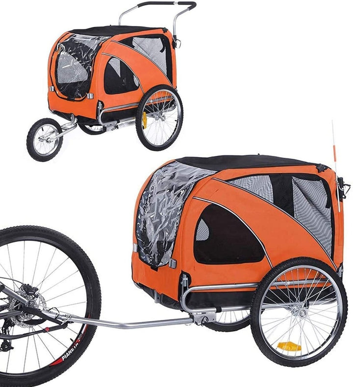 Large Bicycle pet Trailer and Jogger 2 in 1 FunctionDTYStore