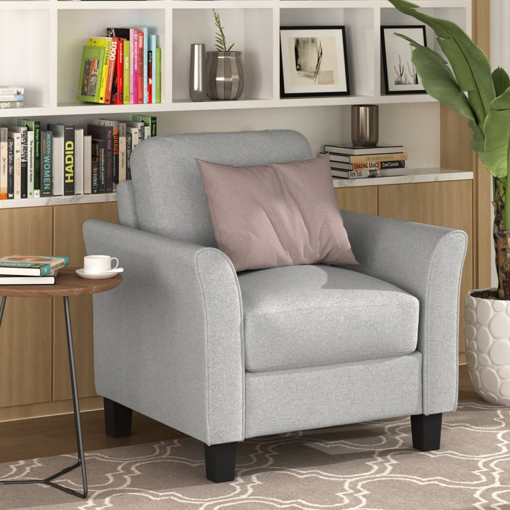 Living Room Furniture Armrest Single Sofa (Light Gray)DTYStore