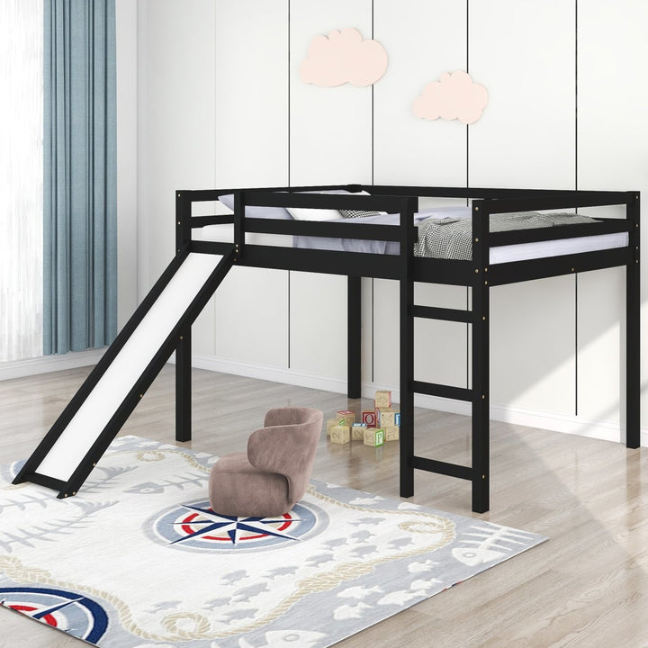 Loft Bed with Slide, Multifunctional Design, Full (Espresso)(OLD SKU :WF281157AAP)DTYStore