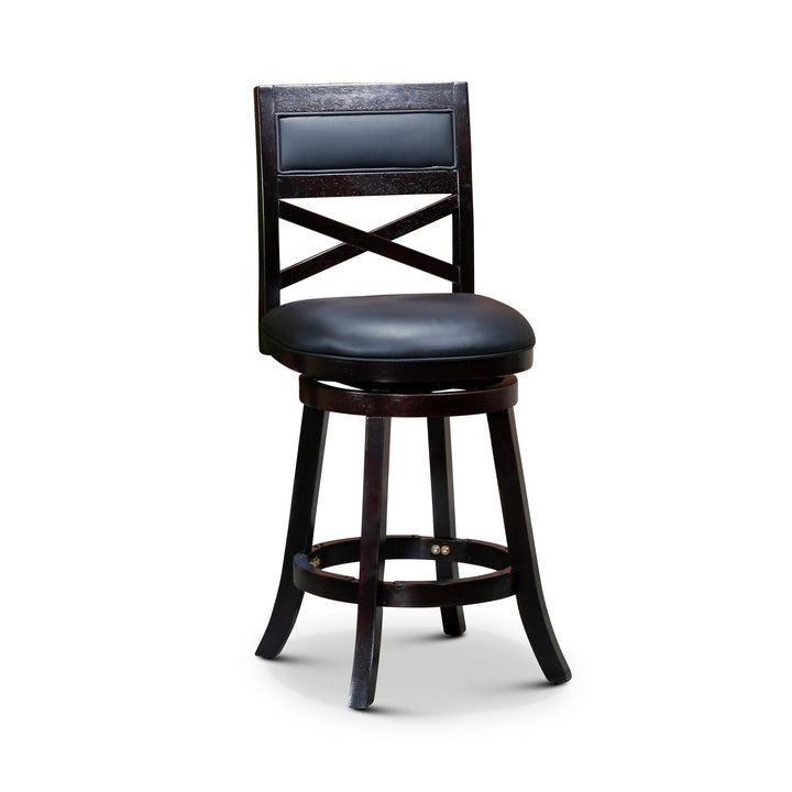 Meeker Bonded Leather X Back Swivel Stool, 24" Counter Stool or 30" Bar Stool - DTYStore