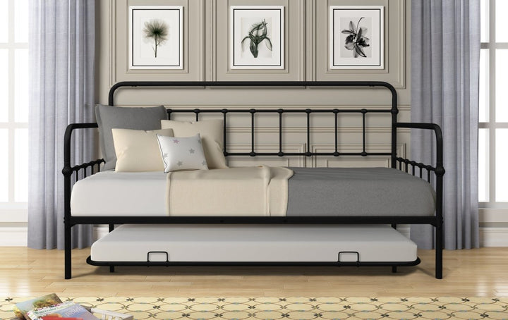 Metal Frame Daybed with trundleDTYStore