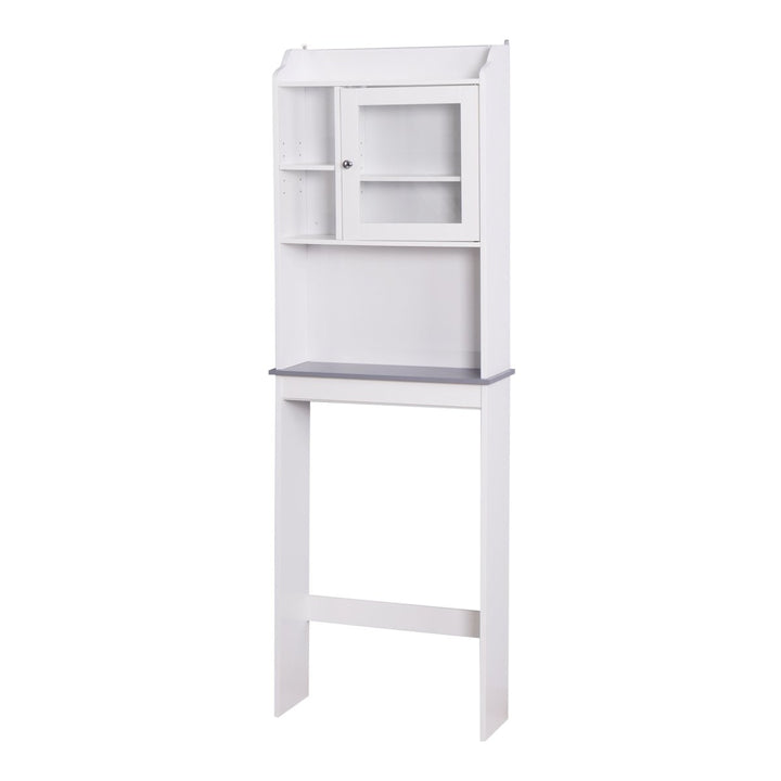 Modern Over The Toilet Space Saver Organization Wood Storage Cabinet for Home, Bathroom -WhiteDTYStore