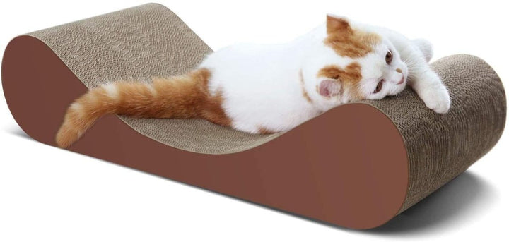 ScratchMe Bone Cat Scratcher Cardboard Lounge Bed, Cat Scratching Post, Durable Board Pads prevents Furniture DamageDTYStore