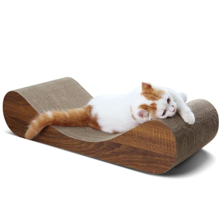 ScratchMe Cat Scratcher Cardboard Lounge Bed, woodDTYStore