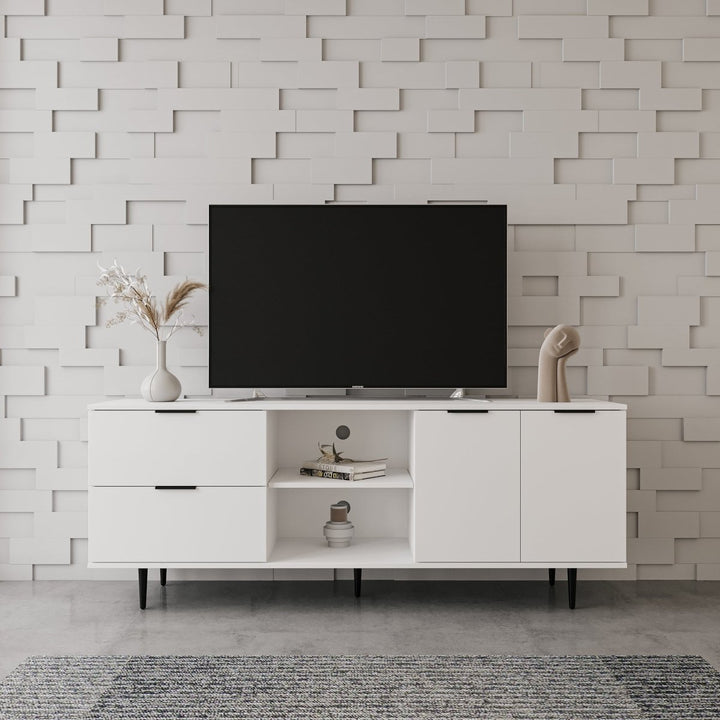 TV Stand Use in Living Room Furniture , high quality particle board,WhiteDTYStore